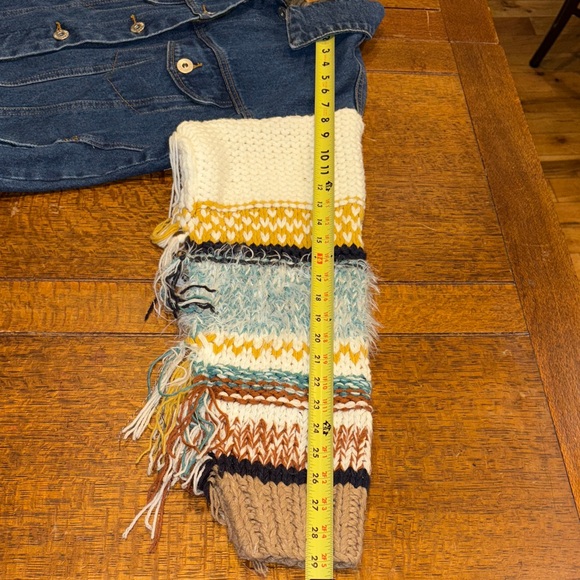 POL Denim Crochet Jacket with Fringe. Size Medium. Great condition. - Picture 15 of 16